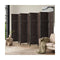 8 Panel Room Divider Privacy Screen Brown