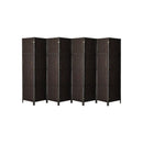 8 Panel Room Divider Privacy Screen Brown