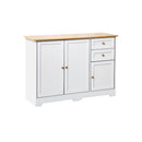 Sideboard with 2 Drawers and 2 Cabinet White&Wood