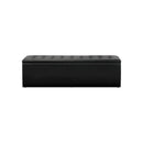 Storage Ottoman XL PU Leather Black