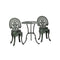 Patio Set Cast Aluminium Table&Chairs Verdigris 3PCS
