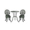 Patio Set Cast Aluminium Table&Chairs Verdigris 3PCS