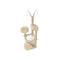 132Cm Wooden Cat Tree Scratching Post Acrylic Bowl