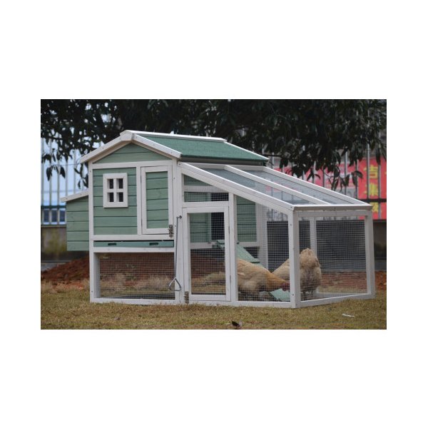 Green Large Chicken Coop Rabbit Guinea Pig Cage Chook Cat House