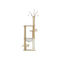 132Cm Cat Tree Wooden Tower With Scratching Post And Acrylic Bowl