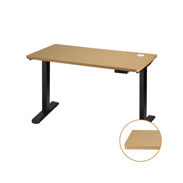 Standing Desk Top with Drilled Hole Oak 140x70cm