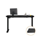 Standing Desk Top with Drilled Hole Black 140x70cm