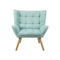 Armchair Fabric Upholstered Tub Chair Blue