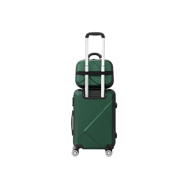 2PCS Luggage Set TSA Lock Hard Case Green