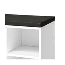 Shoe Bench 105cm with Leather Seat Black&White