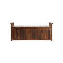 Wooden Storage Bench Waterproof Top Cover