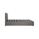 Queen Bed Frame with Storage Space Gas Lift Grey