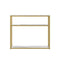 Console Table Metal Frame 3-tier White&Gold