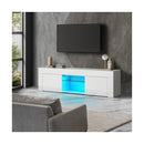 Tv Cabinet Rgb Led Gloss 130Cm White