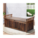 Wooden Storage Bench Waterproof Top Cover