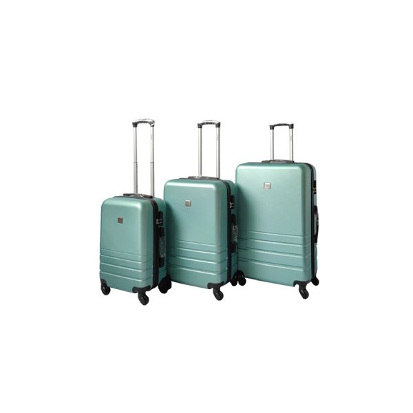 Luggage Suitcase Set 3 Code Lock Travel Bag Trolley Green 50 60 70