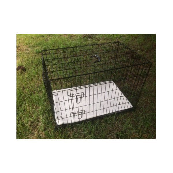 42 Inch Collapsible Metal Dog Crate Cat Rabbit Cage With Mat