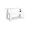 Coffee Table with Lift Up Top Storage Space Wooden White