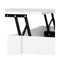 Coffee Table with Lift Up Top Storage Space Wooden White