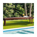 190cm Garden Bench Slatted Seat 4 Seater Wooden