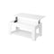 Coffee Table with Lift Up Top Storage Space Wooden White