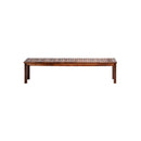 190cm Garden Bench Slatted Seat 4 Seater Wooden
