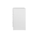 6 Chest of Drawers Aluminum Handles White