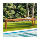 190cm Garden Bench Slatted Seat 4 Seater Wooden