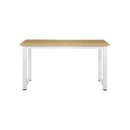 Computer Desk White Frame Wood Top 120cm