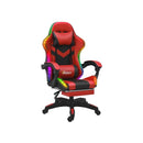 Led Gaming Chair With Massage Pu Leather Adjustable 160Kg Capacity