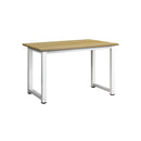 Computer Desk White Frame Wood Top 120cm