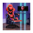 Led Gaming Chair With Massage Pu Leather Adjustable 160Kg Capacity