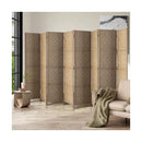 8 Panel Room Divider Privacy Screen Wood
