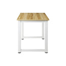 Computer Desk White Frame Wood Top 120cm