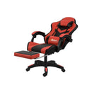 Led Gaming Chair With Massage Pu Leather Adjustable 160Kg Capacity