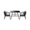 Outdoor Dining Set 3 PCS Table Chairs Set