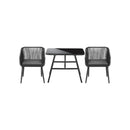 Outdoor Dining Set 3 PCS Table Chairs Set