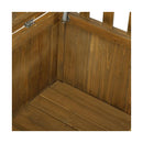 Outdoor Wooden Storage Bench Waterproof Top