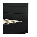 King Bed Frame Gas Lift Rgb Storage Space Black