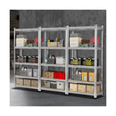 4x Warehouse Storage Rack 5-tier 1.5m Silver