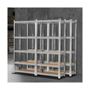 4x Warehouse Storage Rack 5-tier 1.5m Silver