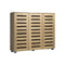 Shoe Storage Cabinet Slatted Doors Adjustable Shelves Wooden