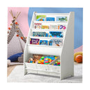 4-tier Kids Storage Rack with 3 Boxes White