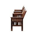 Outdoor Wooden Chair 2 Seat&Table Loveseat Charcoal