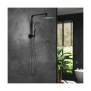 10" Rain Shower Head Set Square 3-Mode Gooseneck Black
