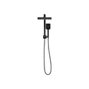 10" Rain Shower Head Set Square 3-Mode Gooseneck Black