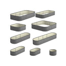 9-IN-1 Raised Garden Bed Oval Galvanised Steel 40CM H