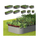 9-IN-1 Raised Garden Bed Oval Galvanised Steel 40CM H