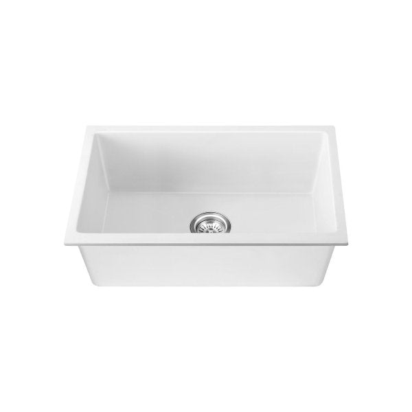 Kitchen Sink 70x45cm Granite Basin Single Bowl White