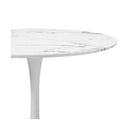 90Cm Dining Table Marble Tulip Shape White